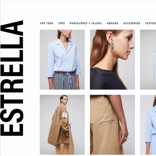 Site build from fashion ecommerce brand's design