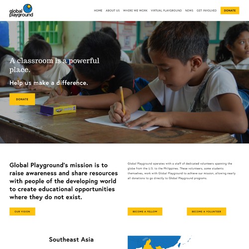 Squarespace website for US based educational NGO