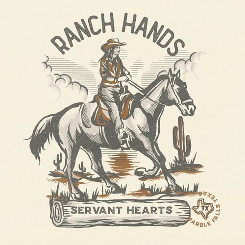 Retreat Ranch Staff Shirt Design for Glamping Ranch