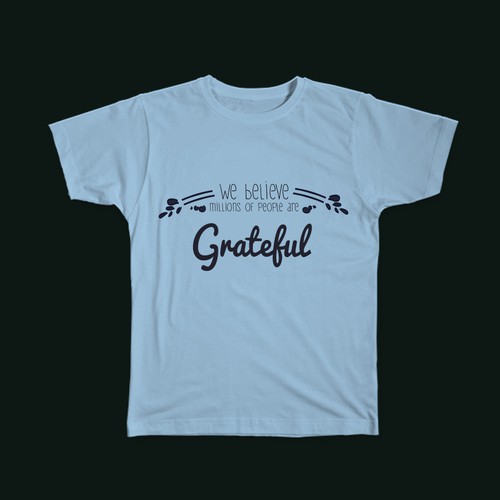 concept for grateful people tshirt