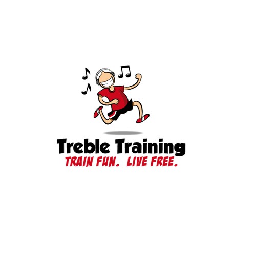 Exercise, Music, and Freedom. Logo for Treble Training