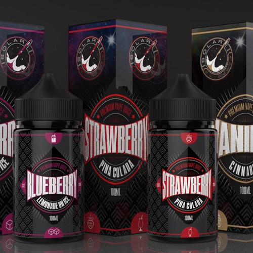 Premium packaging for a vape juice company