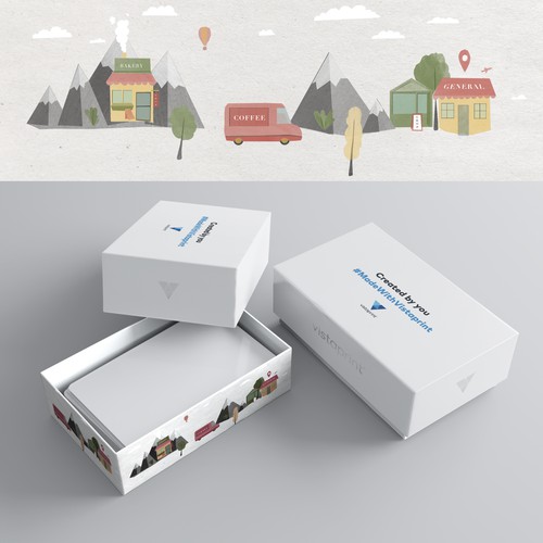 Illustrated box design.