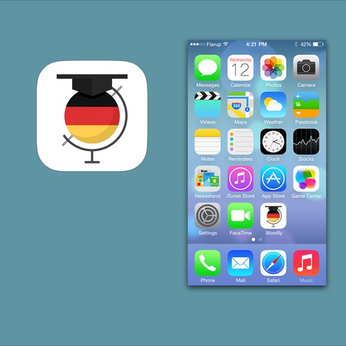 Professional designer to create iOS7 app icon for best language learning app