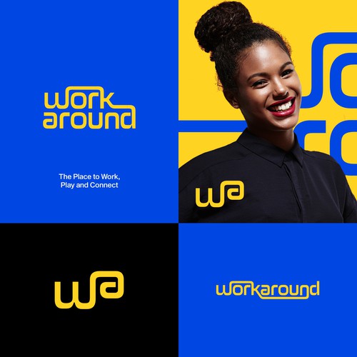 Vibrant Typography Logo for Working Space Company