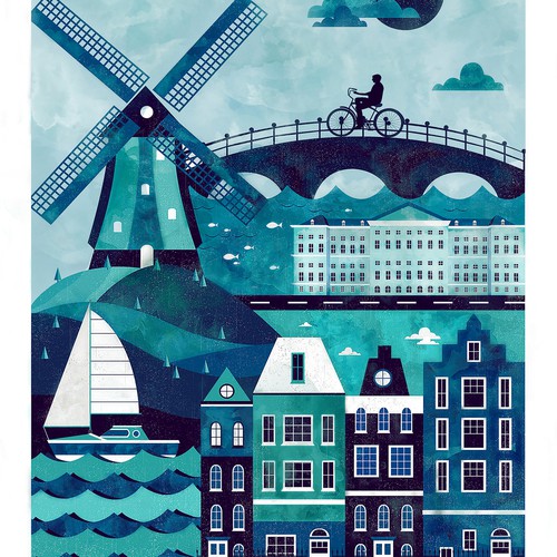 Amsterdam Poster Illustration