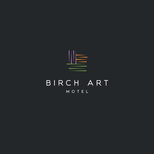  logo for a boutique retro arts motel