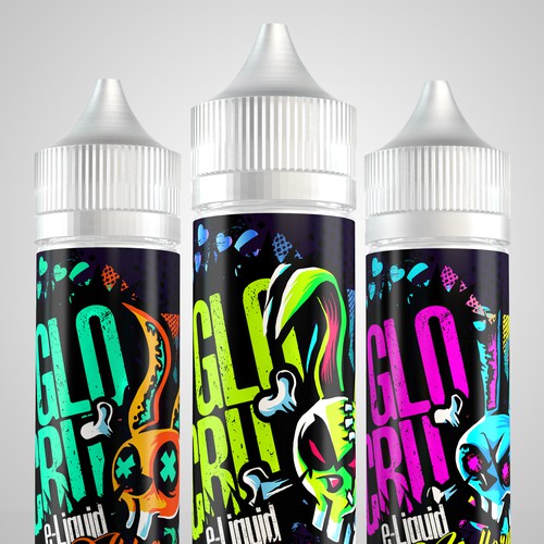 Glo Cru E-Liquid Packaging design