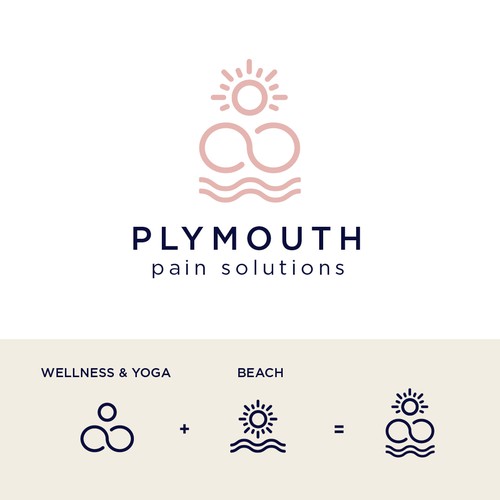 Logo for wellness business in the beach