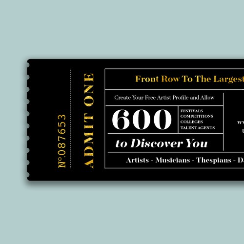 Modern Movie Ticket for Company Promo