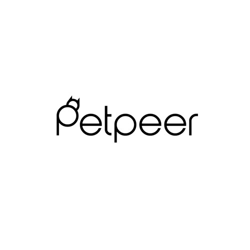 petpeer — Minimal tech logo for a smart pet brand (laser-engraving ready)