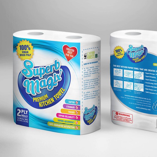 Create a SUPERB unique, special kitchen paper towel. *Attract buyers on first look* First Impression