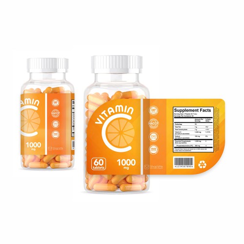 Vitamin C label design