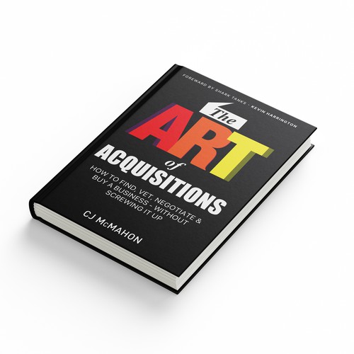 Bold, Modern Business Book Cover for “The Art of Acquisitions”