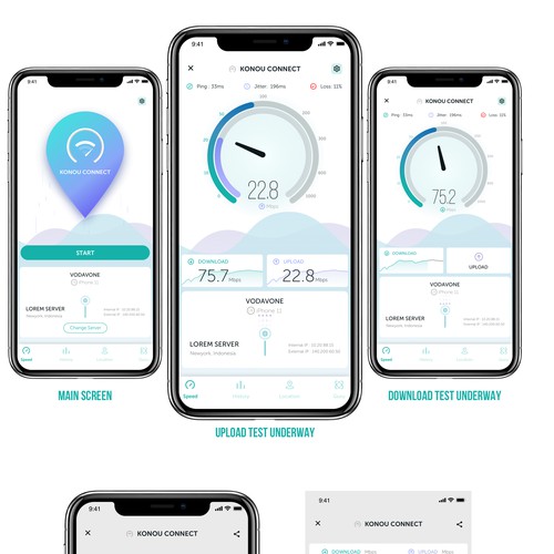 Internet Speed Test app design