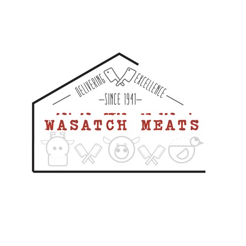 Concept logo for meat company