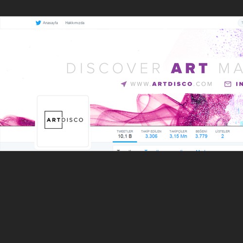 Twitter Cover for Digital Art Gallery
