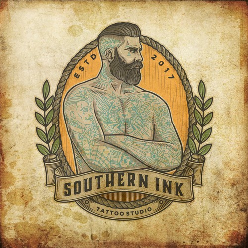 Old School Style logo for Southern Ink Tattoo