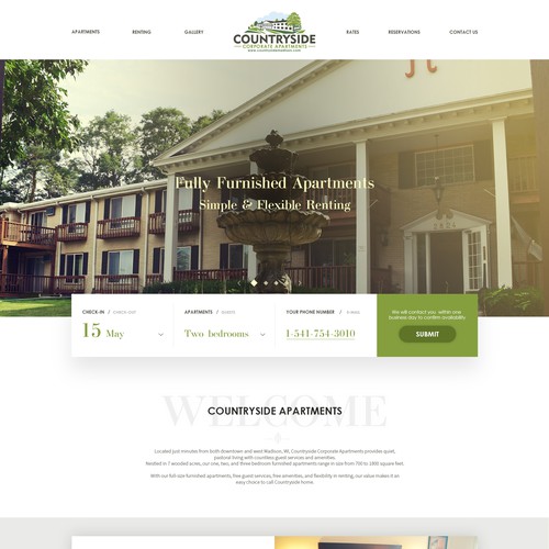 Mainpage for Hotel Design Contest