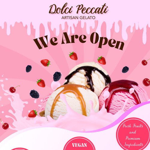 Flyer for icecream