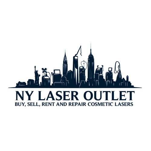 create a nyc skyline with cosmetic laser machines