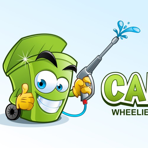 Create a FUN logo for a wheelie bin business