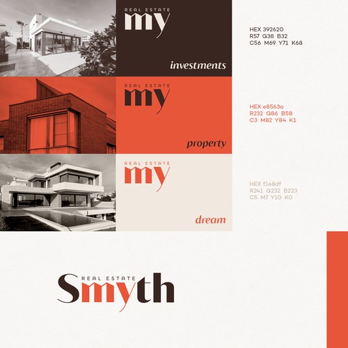 Commercial design of a logo for exclusive real estate agency