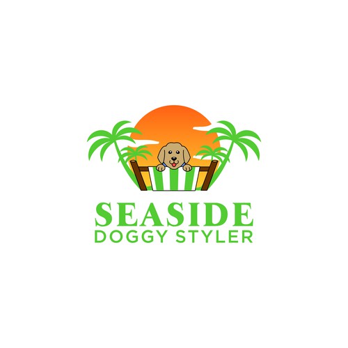 Logo design for seaside doggy styler