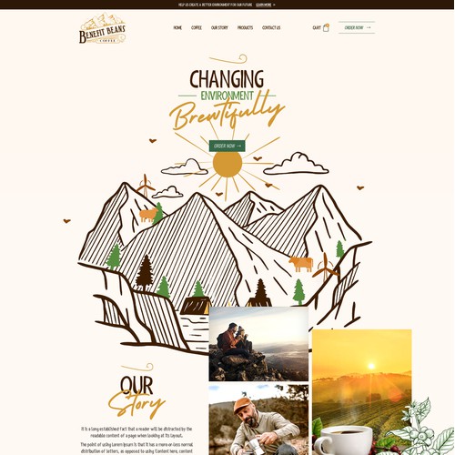Website design for Coffee Brand