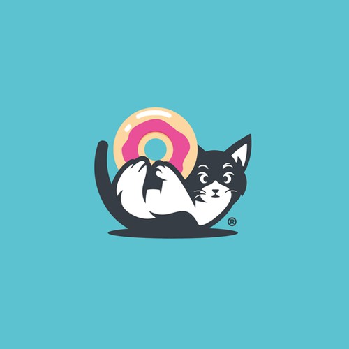 marshie's donut shop logo concept