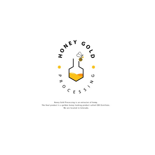 wholesome and natural logo for distilled honey product