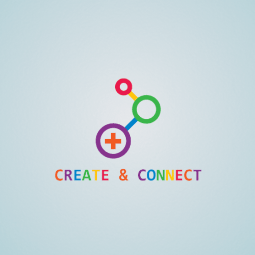 Fun and Cool logo for Create and Connect!