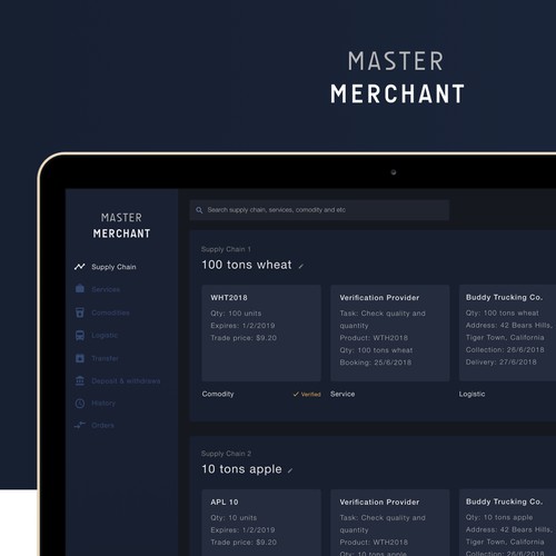 Master Merchant Website Design