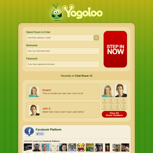 Web chat design for Yagoloo