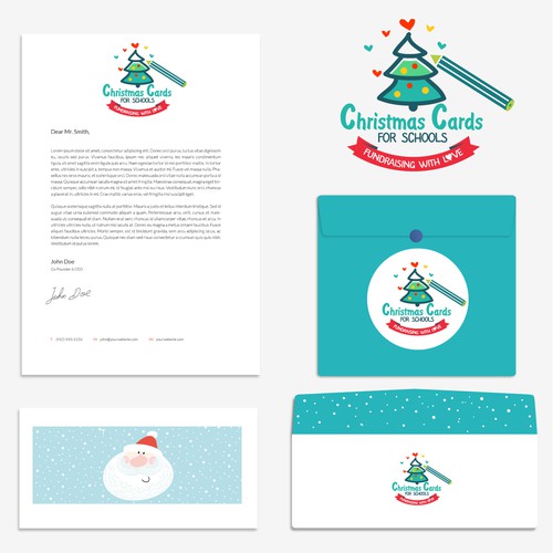 Use your artistic talents to create a playful logo for Christmas Cards for Schools