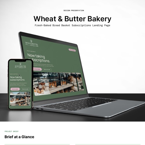 Wheat & Butter Bakery Landing Page