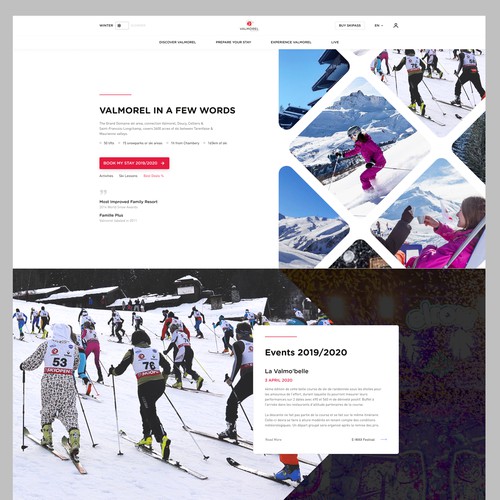 Web design for ski resort