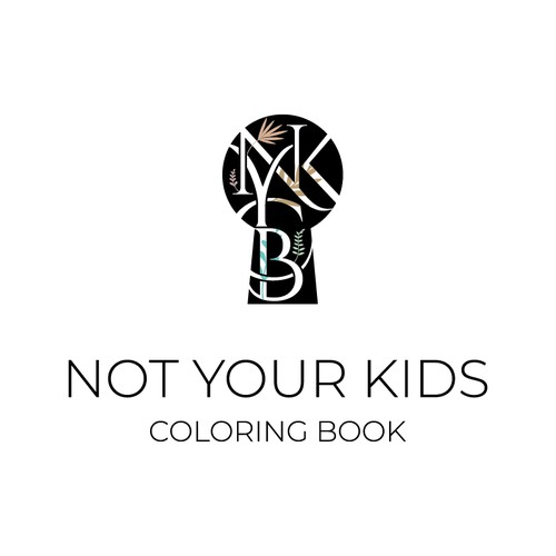 Logo for a coloring book for adults available for customisation andfor sale