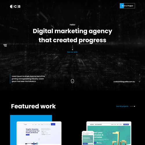 Digital marketing agency website design