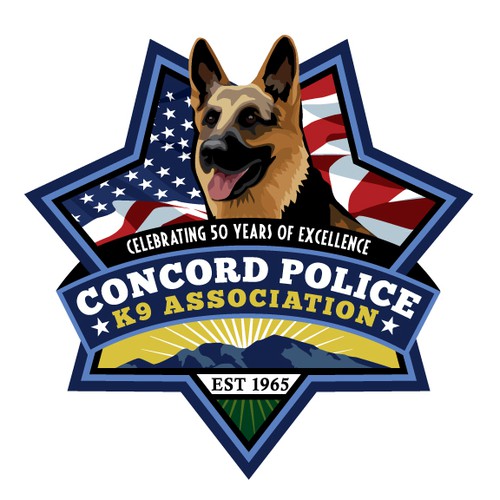 Create a 50 year anniversary logo for Police K9 Unit