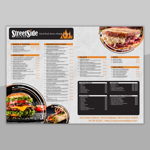 Street Side Menu Design