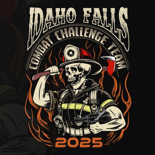 Idaho Falls fire department combat challenge team T-shirt design