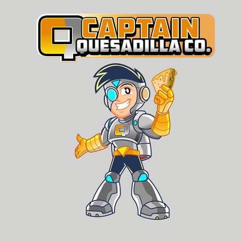 Design an inspiring super hero mascot for my quesadilla franchise!