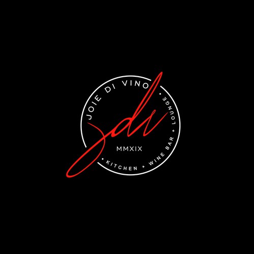 Clean and Minimalist logo design concept for Joie De Vino.