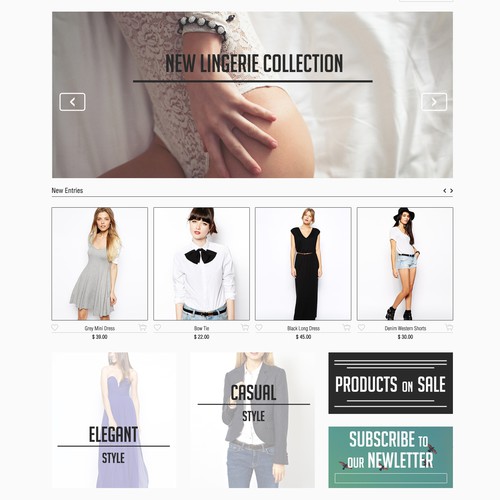 Little Ally's Botique needs a creative fashion ecommerce website black & white