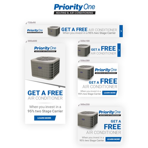 Banner ad set for HVAC Company