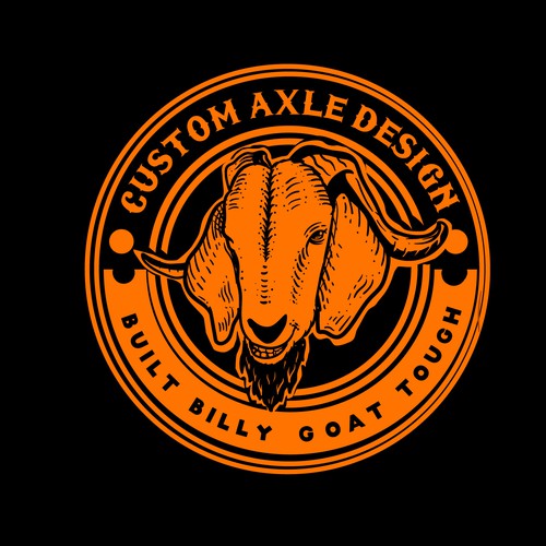 vintage handdrawn goat logo