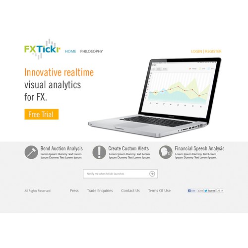 website design for FXTickr.com