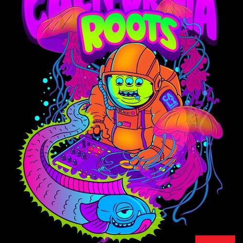 Astronaut DJ under the sea