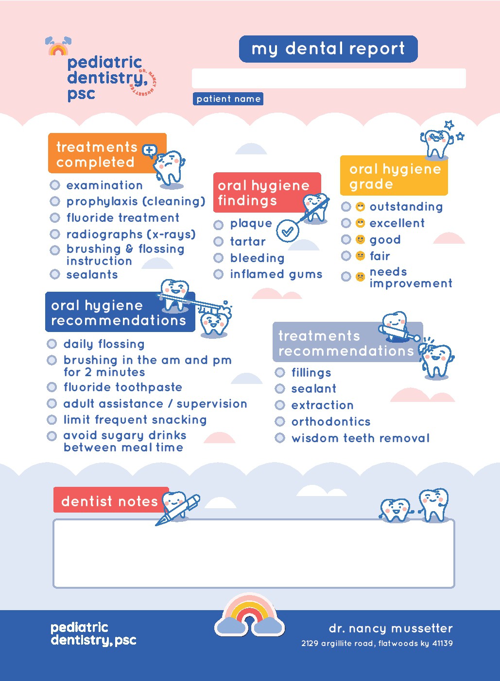 dental report card